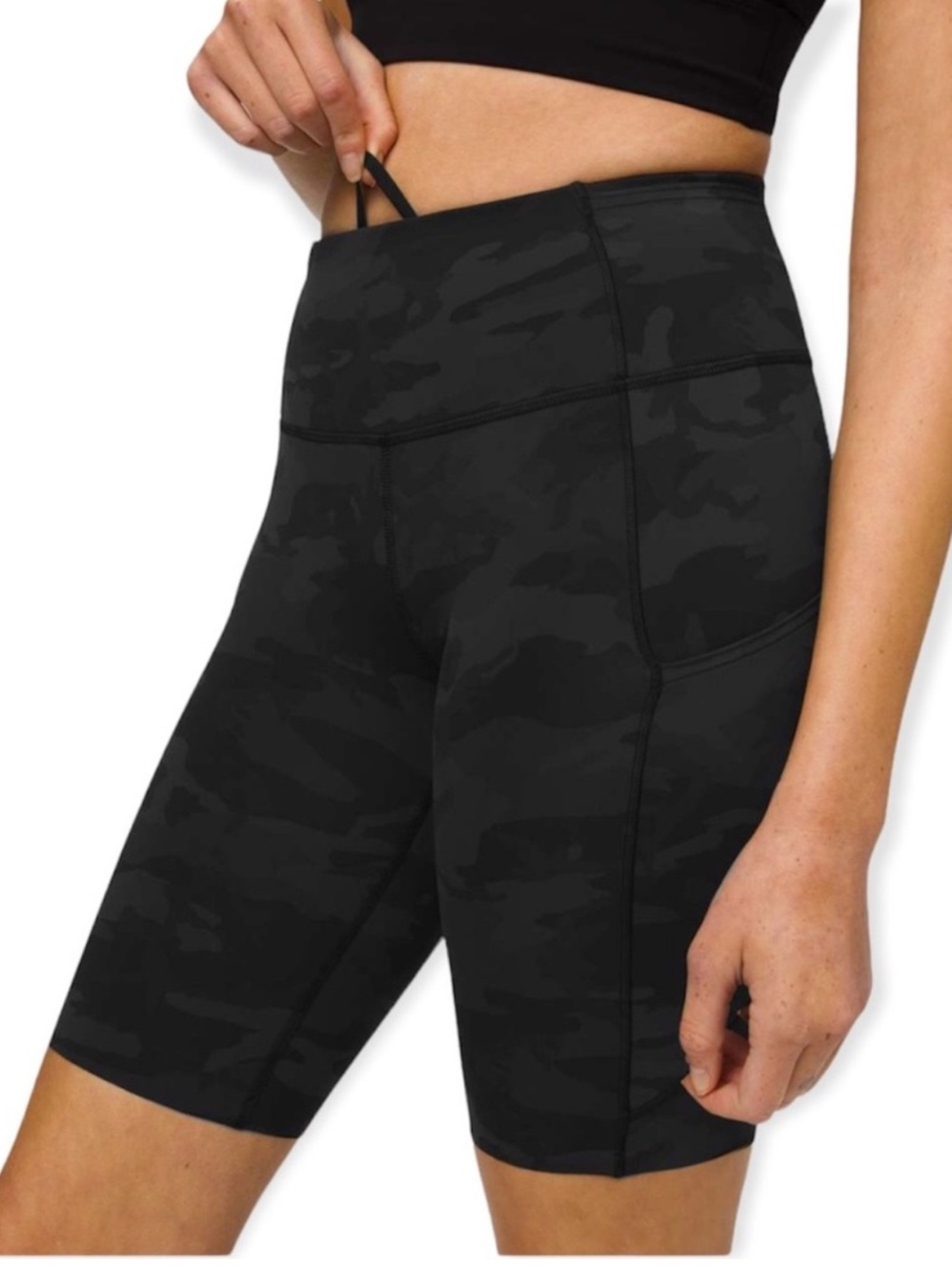 Lululemon Fast and Free Short 10" in Incognito Camo Multi Grey Size 4